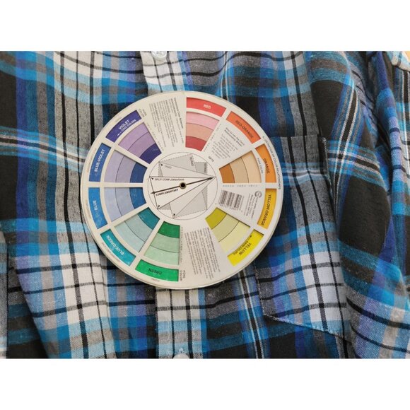 Roadblock Mens Shirt 3XL Short Sleeve Blue Plaid Collar Button Up PLA28E - Picture 8 of 8